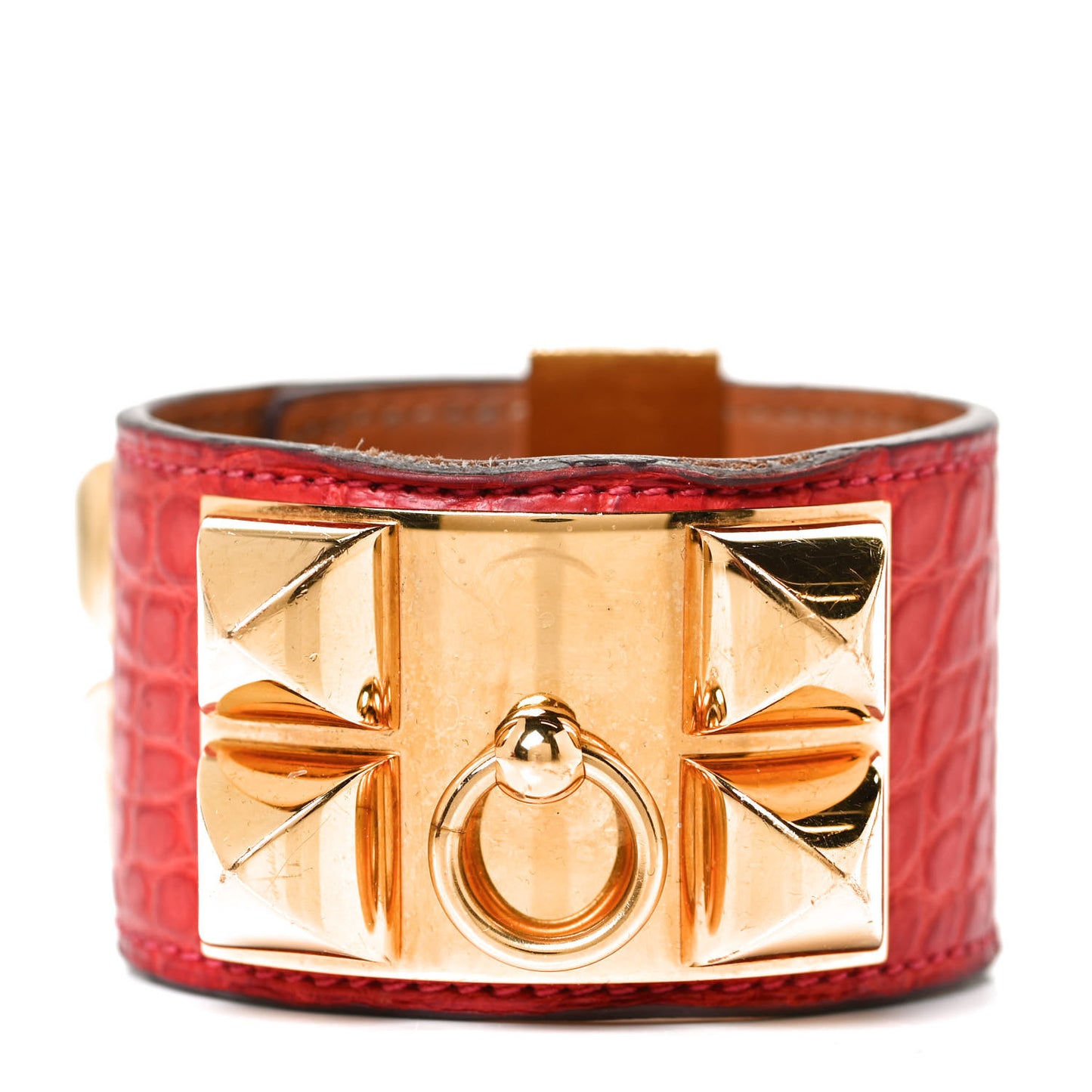 Matte Alligator Collier De Chien CDC Bracelet S Geranium