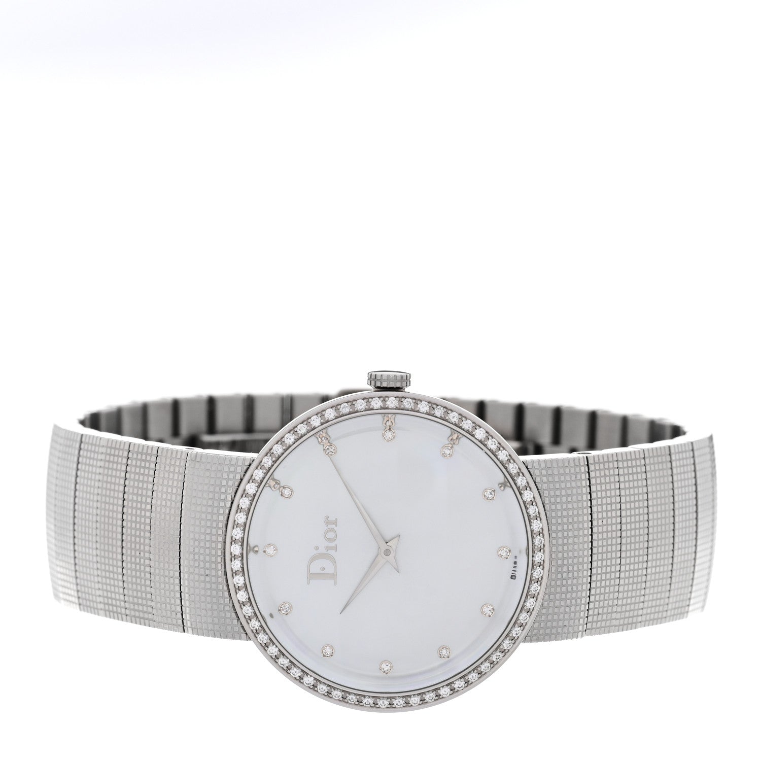 Christian Dior Stainless Steel Diamond Bezel Mother of Pearl 33mm La D De Dior Quartz Watch 2 of 4