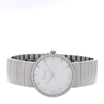Christian Dior Stainless Steel Diamond Bezel Mother of Pearl 33mm La D De Dior Quartz Watch 2 of 4