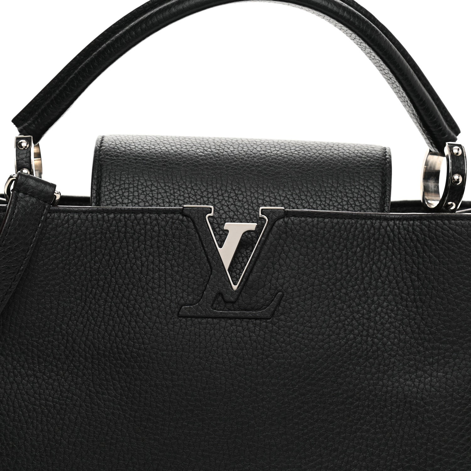 Louis Vuitton Taurillon Capucines PM Black 7 of 9