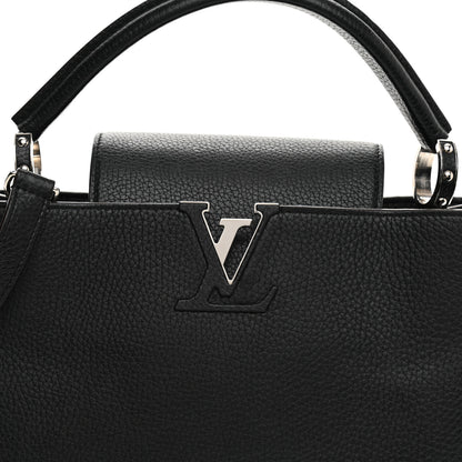 Louis Vuitton Taurillon Capucines PM Black 7 of 9