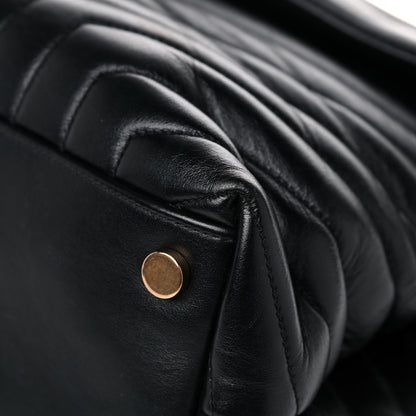 Saint Laurent Calfskin Y Quilted Monogram Large Loulou Chain Satchel Black 9 of 23