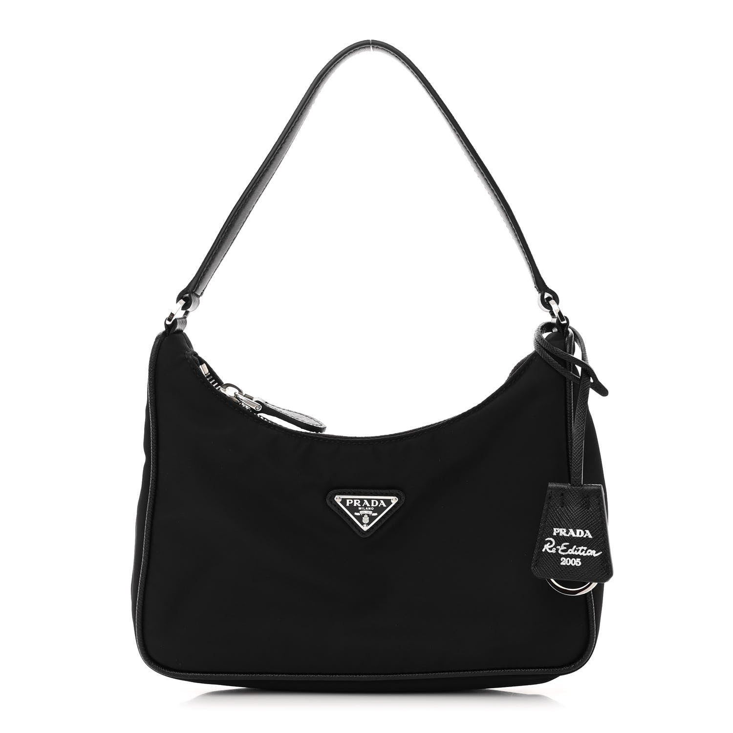 Prada Tessuto Nylon Saffiano Mini Re-Edition 2005 Bag Black 1 of 11