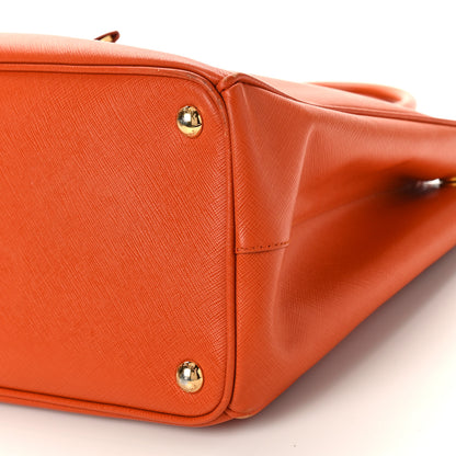 Prada Saffiano Medium Galleria Double Zip Tote Papaya 8 of 8