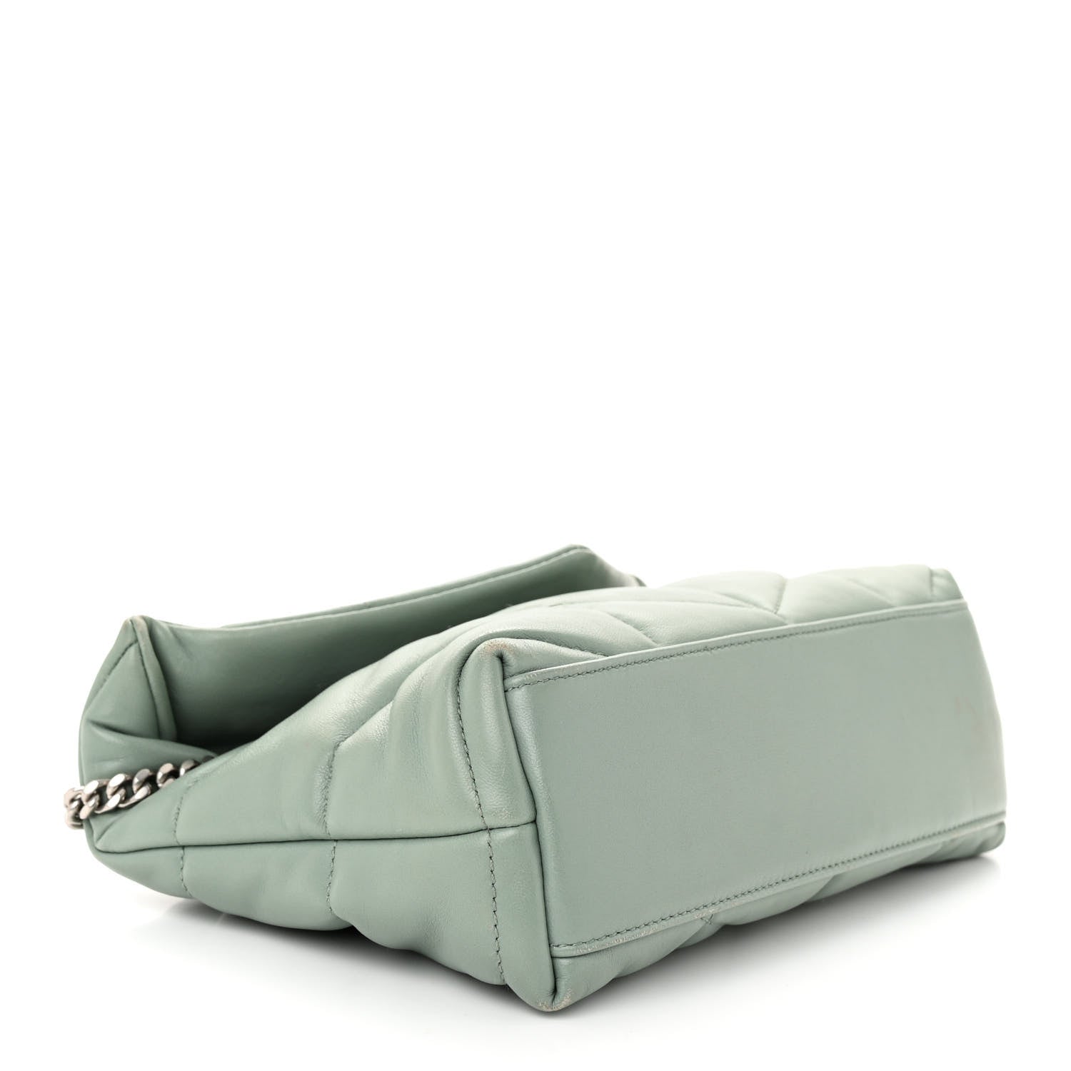 Saint Laurent Lambskin Quilted Toy Loulou Puffer Monogram Chain Satchel Mint 4 of 12