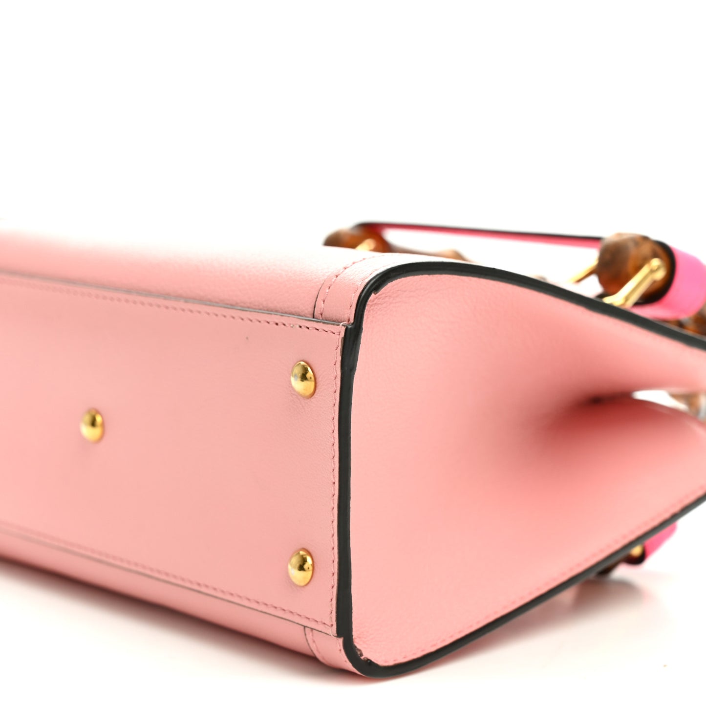 Wonka Grain Calfskin Mini Diana Tote Bag Wild Rose Fuxia Fluo