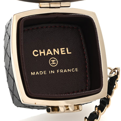 Chanel Lambskin Quilted Small Beauty Box Clutch With Chain Black 4 of 5