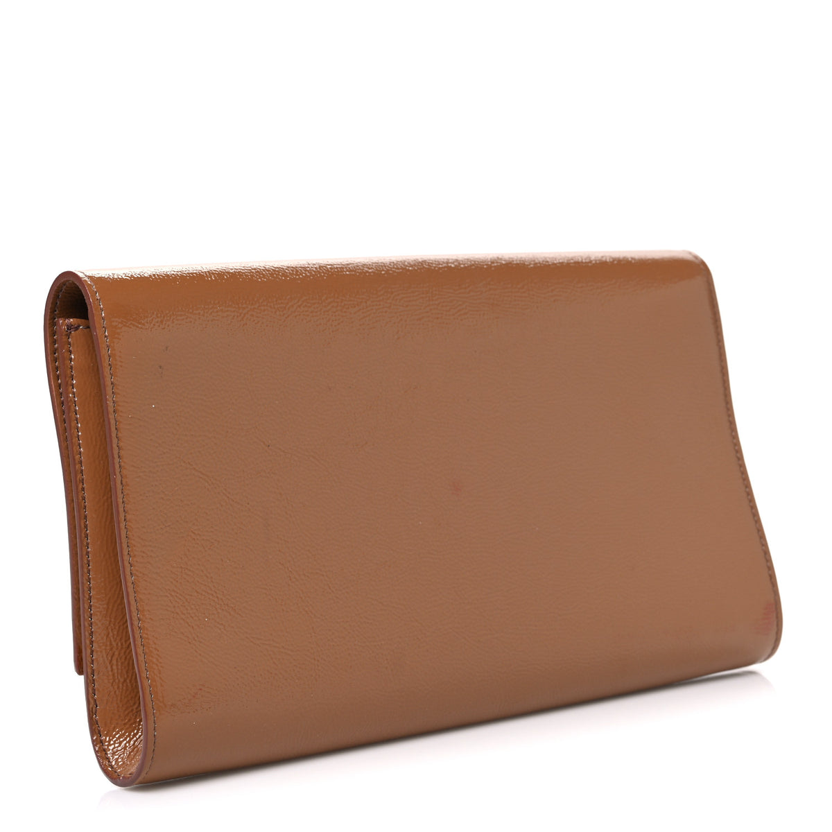 Saint Laurent Textured Patent Calfskin Monogram Large Belle De Jour Clutch Beige 3 of 8