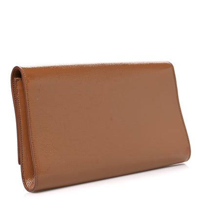 Saint Laurent Textured Patent Calfskin Monogram Large Belle De Jour Clutch Beige 3 of 8