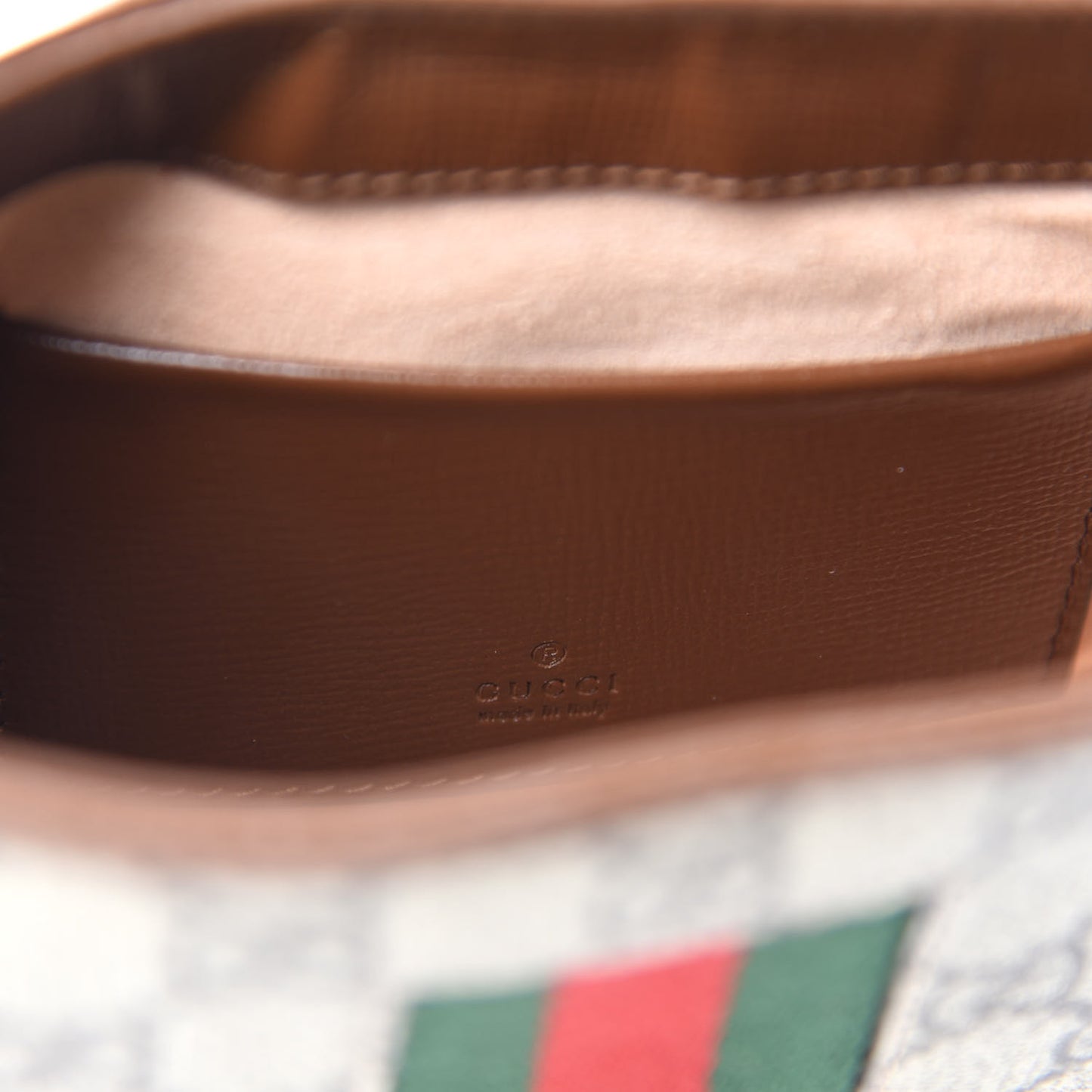 GG Supreme Monogram Azalea Calfskin Web Mini Jackie 1961 Hobo Beige Ebony Brown Sugar