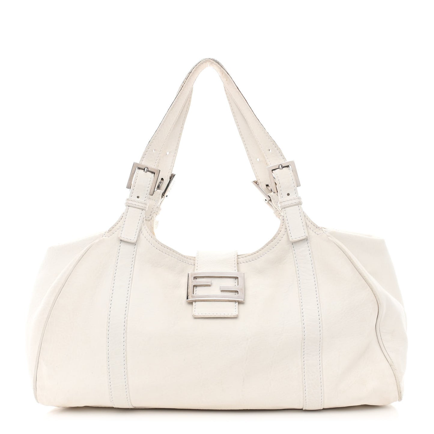 Calfskin Forever Shoulder Bag White