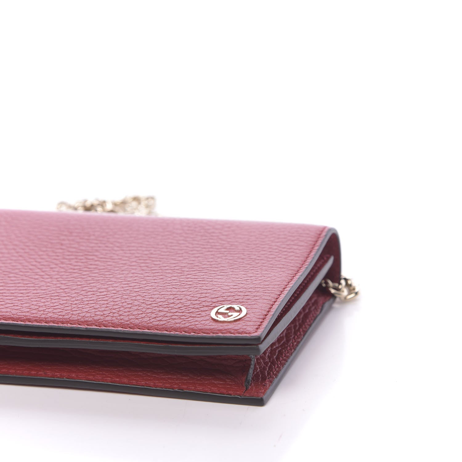 Gucci Dollar Calfskin Medium Betty Chain Wallet Red 10 of 11