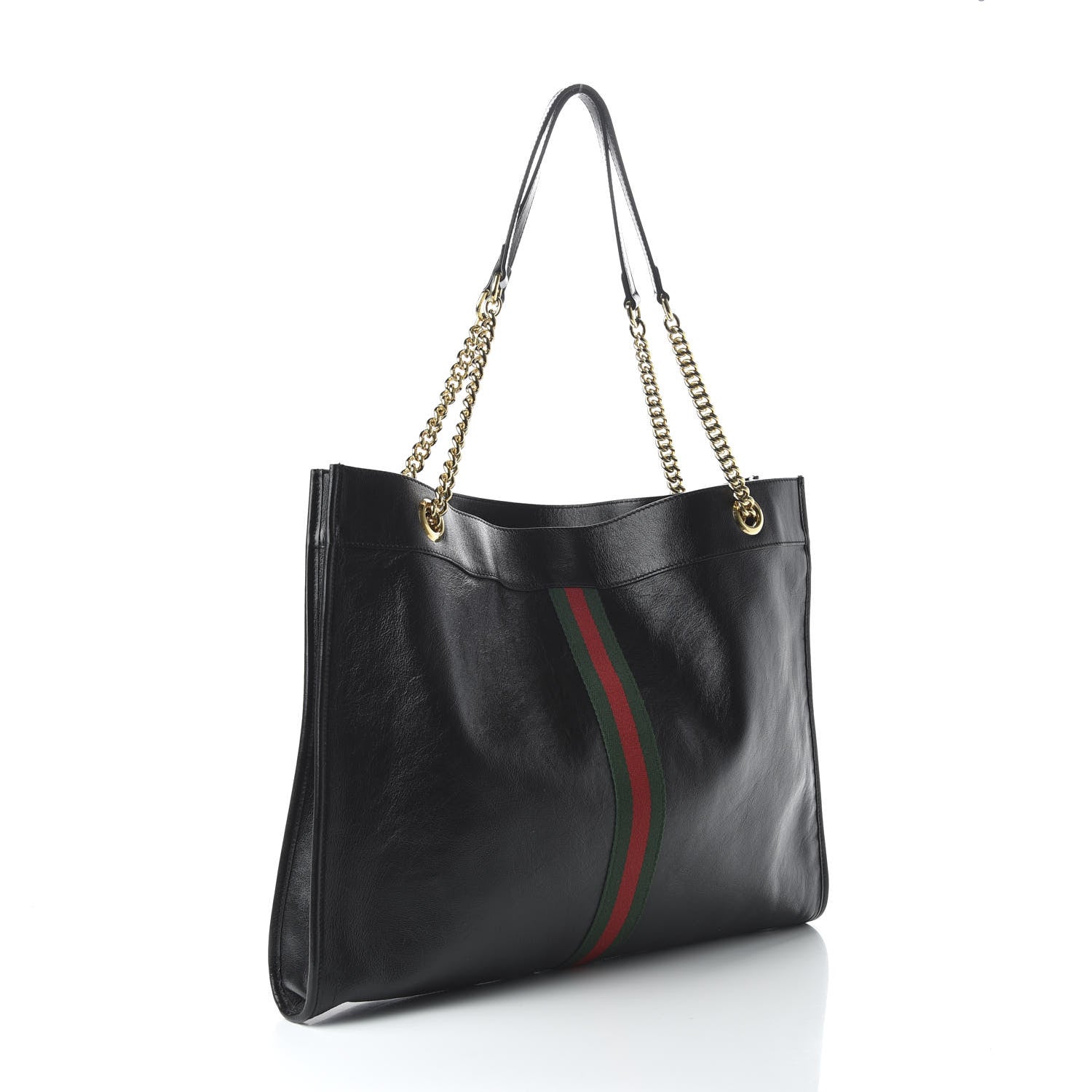 Gucci Calfskin Large Rajah Chain Tote Black 3 of 10