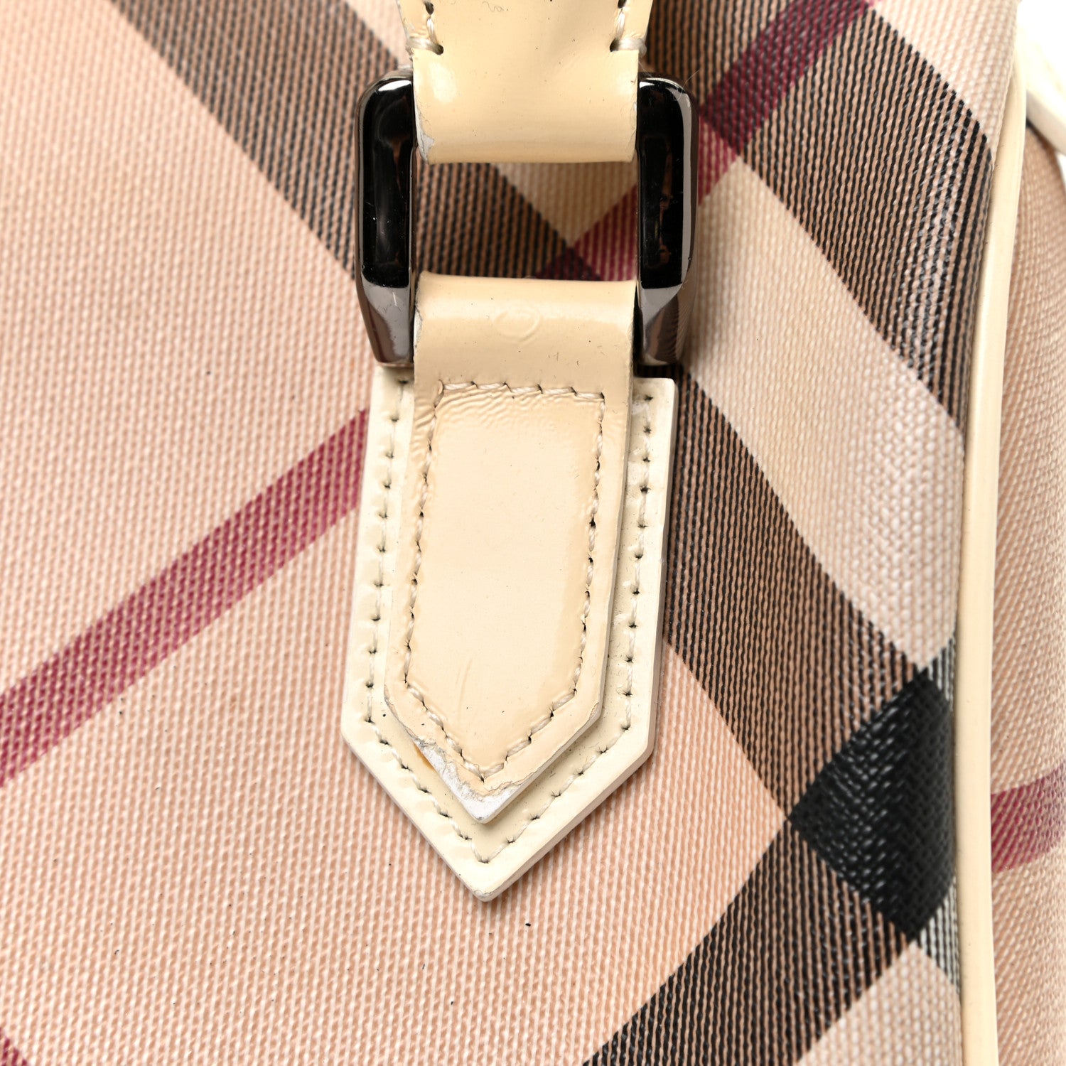 Burberry Supernova Check Patent Mini Chester Bowling Bag White 22 of 24