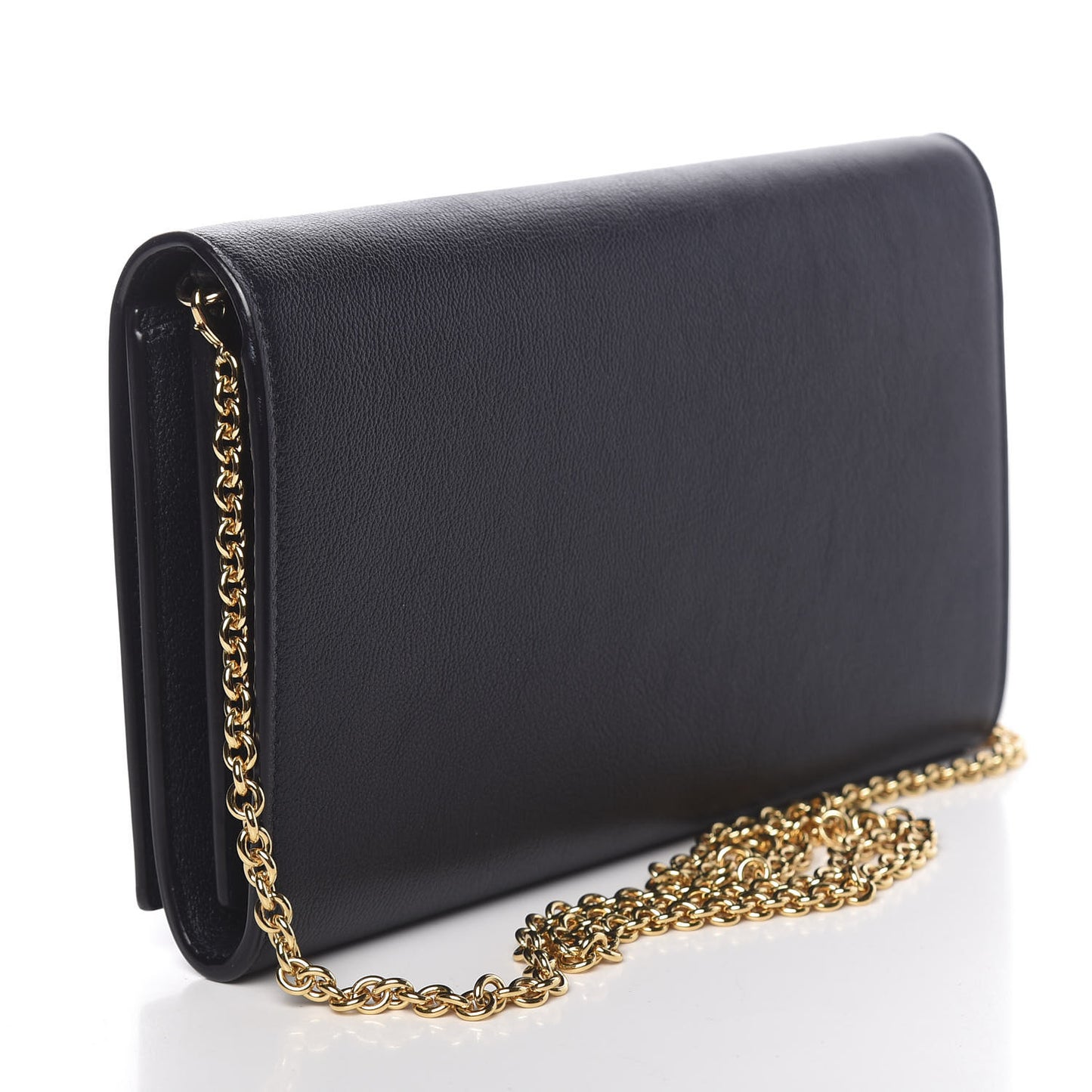 Calfskin Monogram Belle de Jour Chain Clutch Navy