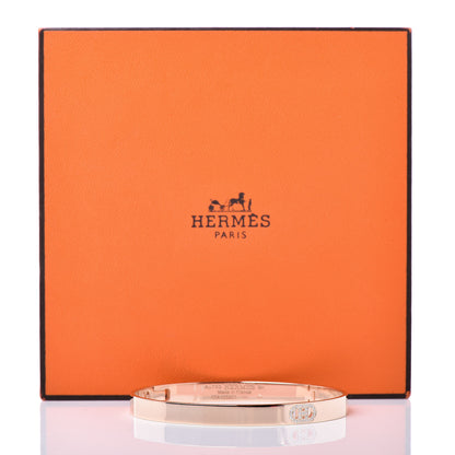Hermes 18K Rose Gold Diamond PM H D'Ancre Bracelet SH 5 of 5