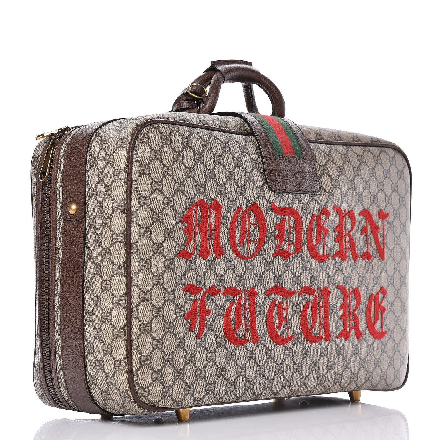Gucci GG Supreme Monogram Embroidered Modern Future Courrier Suitcase 3 of 9
