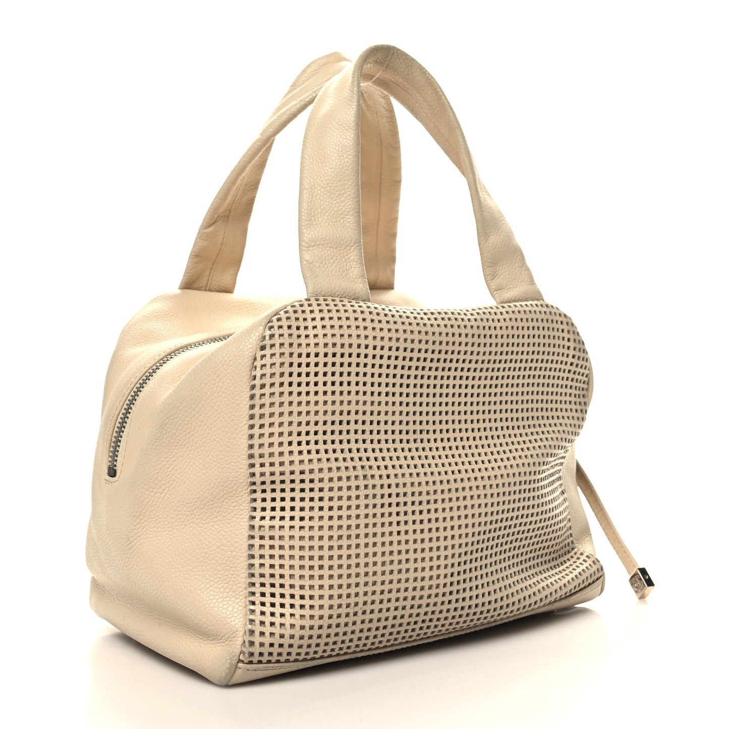 Caviar Perforated Bowler Beige