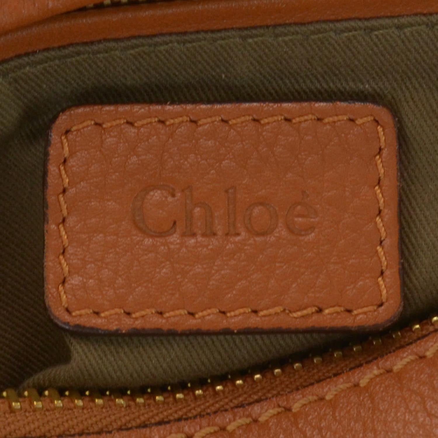 Chloe Leather Large Marcie Hobo Tan 6 of 9