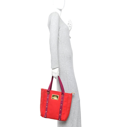 Louis Vuitton Toile Antigua Cabas MM Red Pink 2 of 10