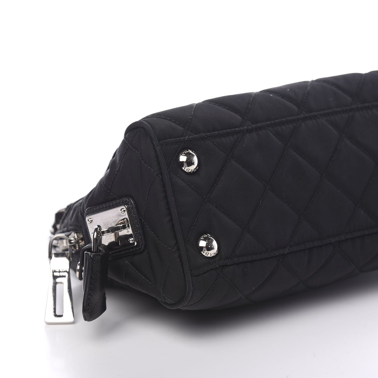 Nylon Tessuto Impuntu Quilted Flap Black