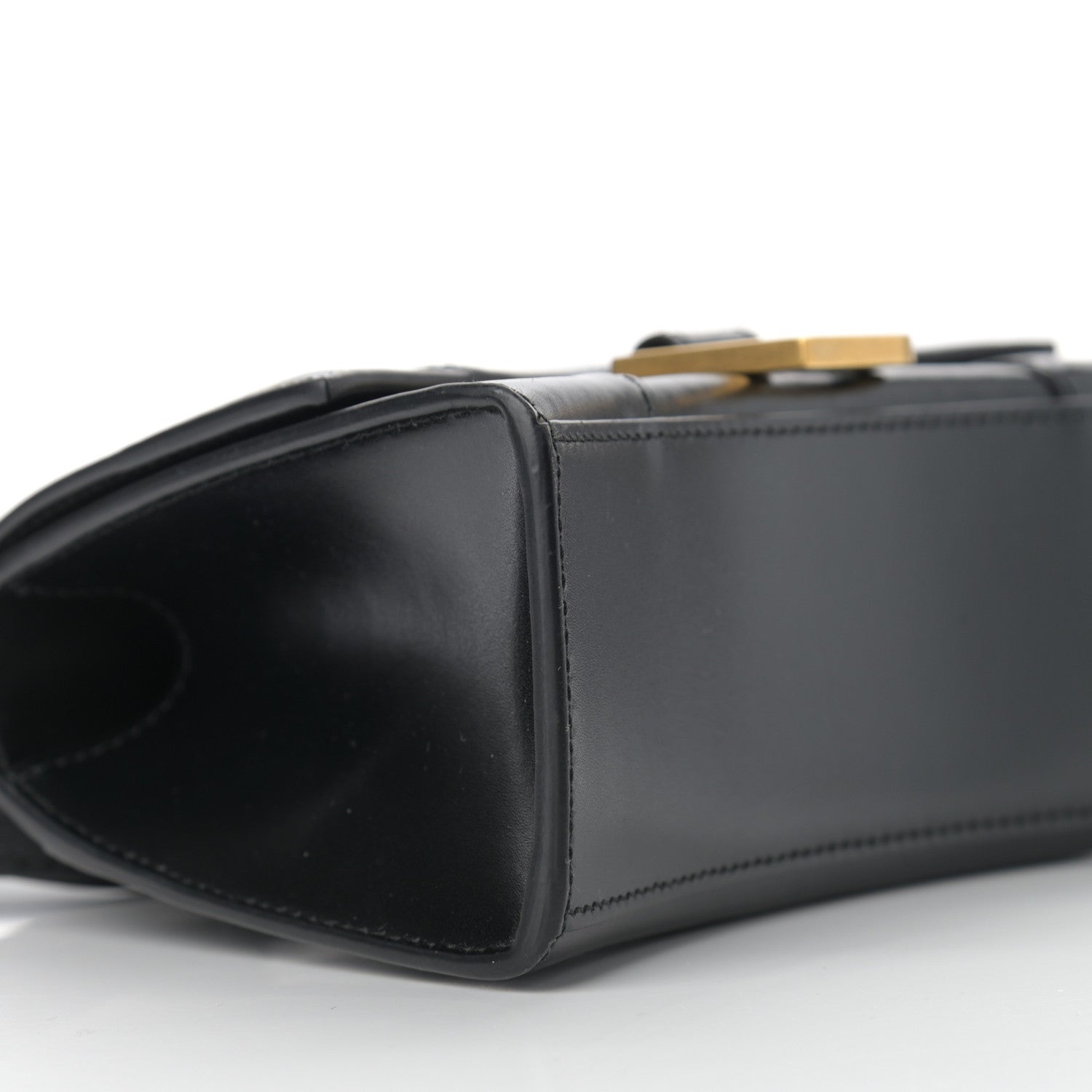 Balenciaga Shiny Box Calfskin Hourglass Top Handle Bag XS Black 8 of 9