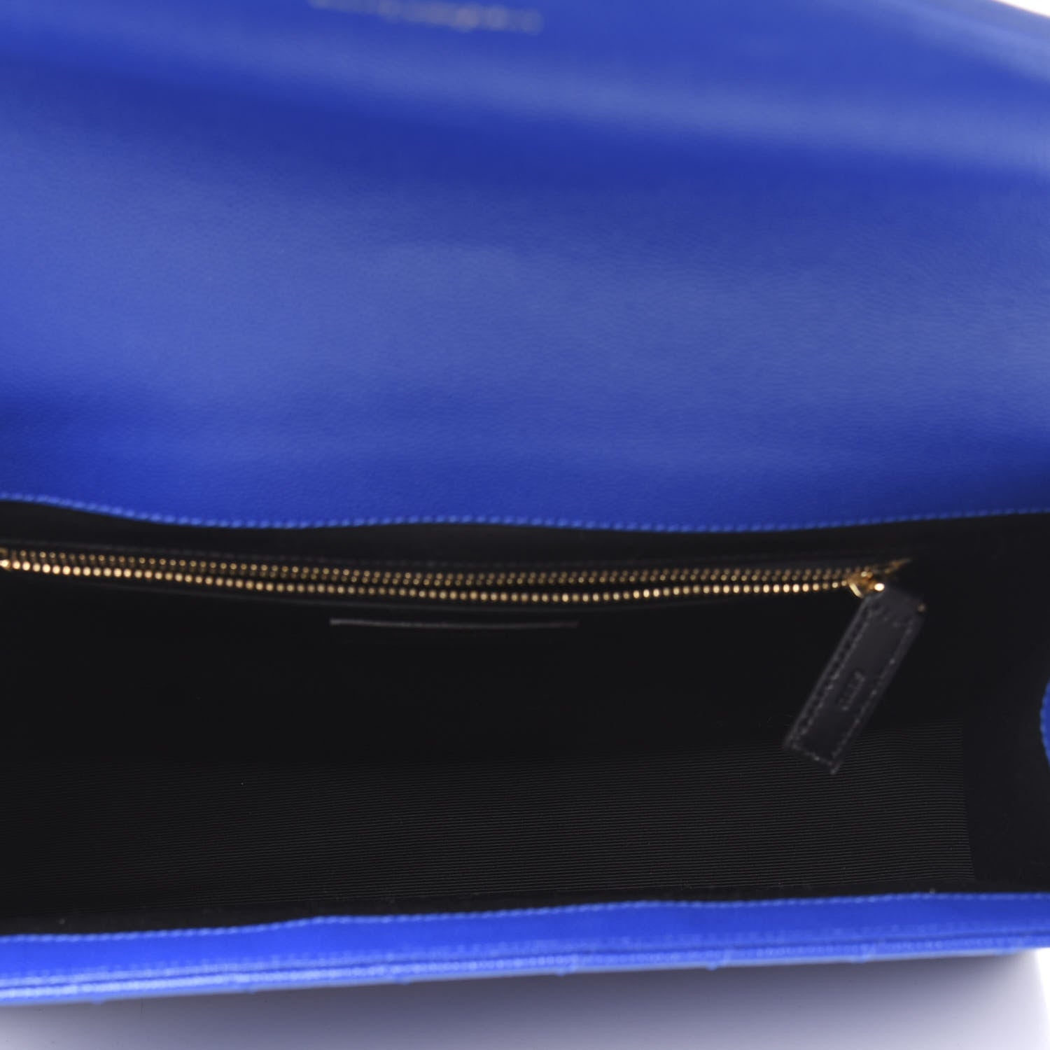 Saint Laurent Grain De Poudre Matelasse Chevron Large Monogram Satchel Blue Majorelle 5 of 10