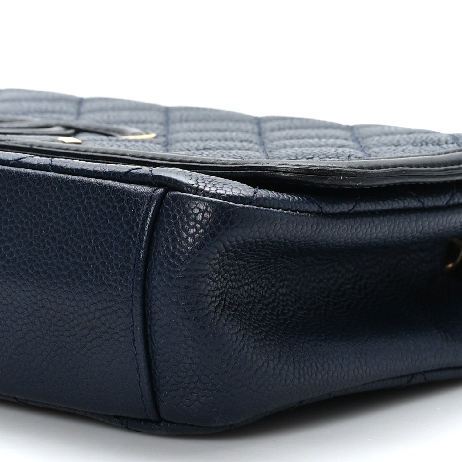 Chanel Caviar Quilted Medium CC Filigree Flap Navy Black 5 of 9