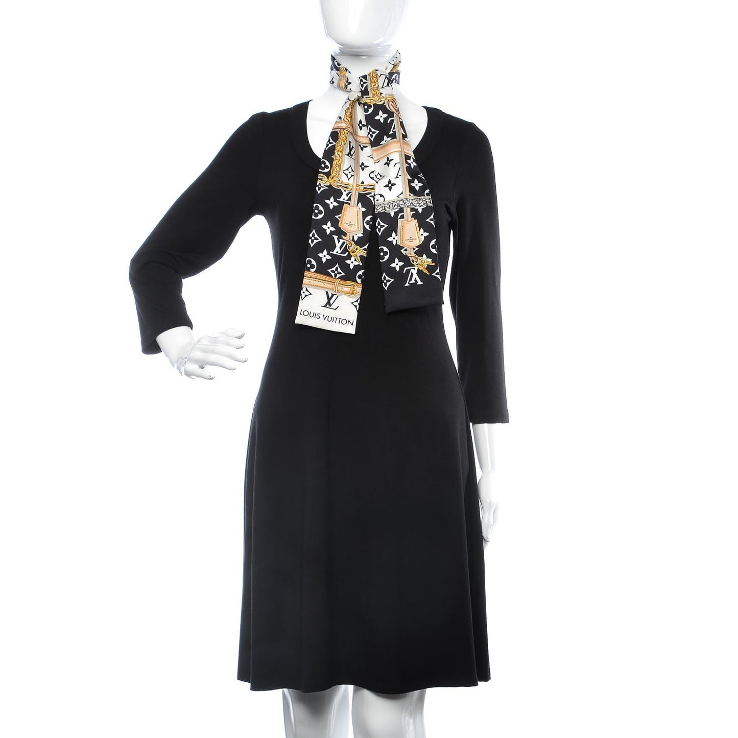 Silk Monogram Confidential Bandeau Black