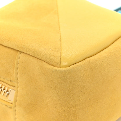 Saint Laurent Suede Lambskin Jaime Cube Charm Keychain Sunflower 11 of 14