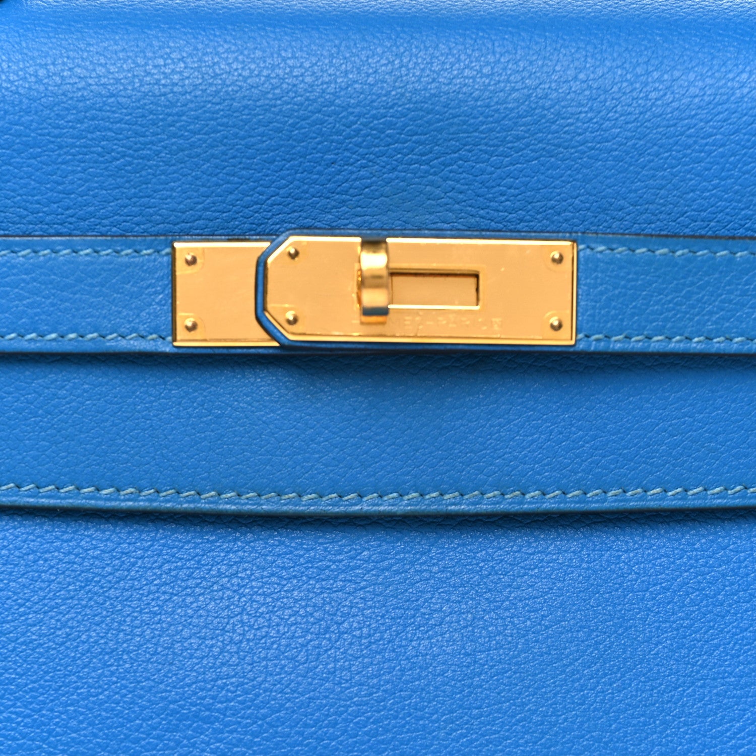 Hermes Evercolor Kelly Retourne 32 Bleu Zanzibar 8 of 13