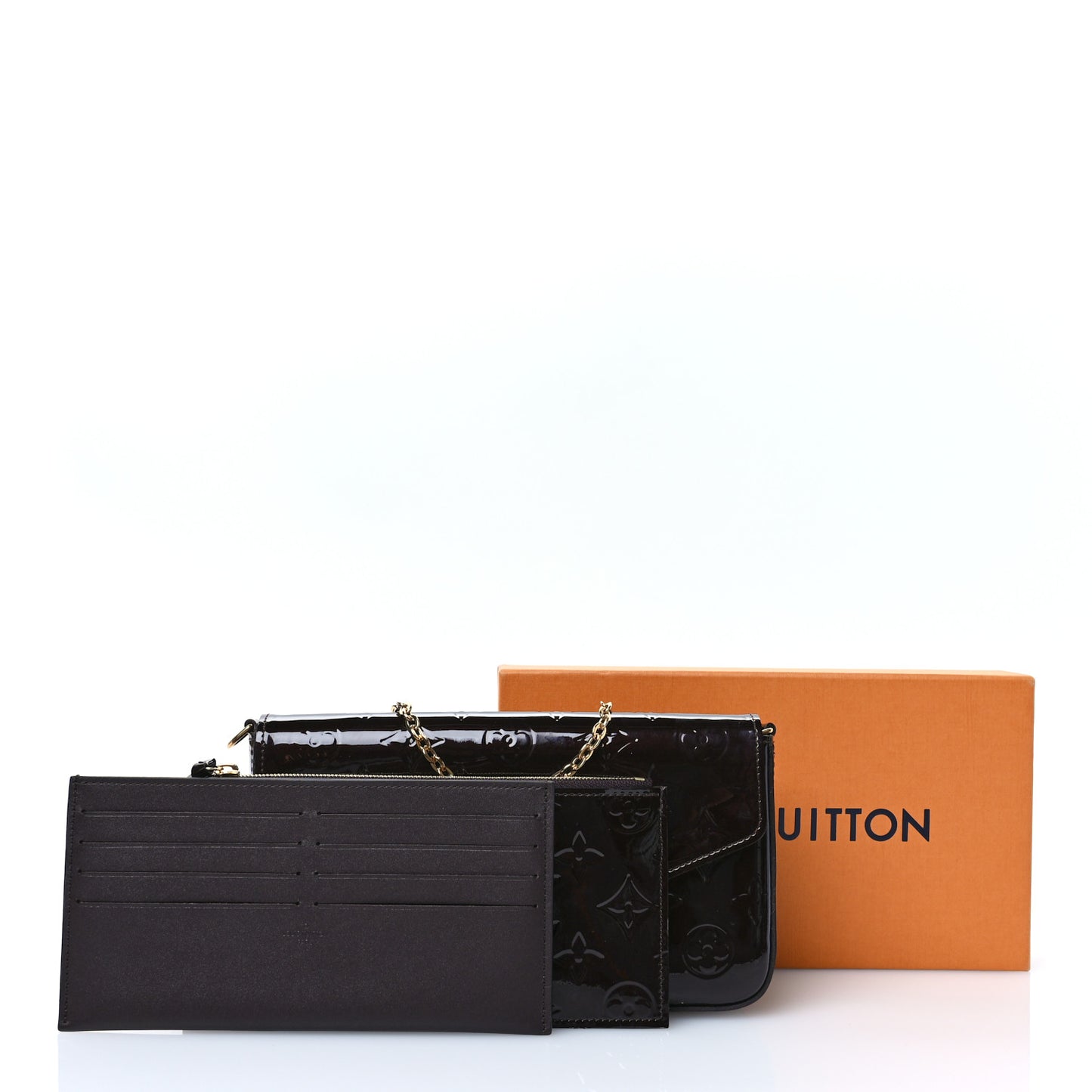 Vernis Pochette Felicie Chain Wallet Amarante