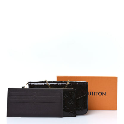 Louis Vuitton Vernis Pochette Felicie Chain Wallet Amarante 11 of 11