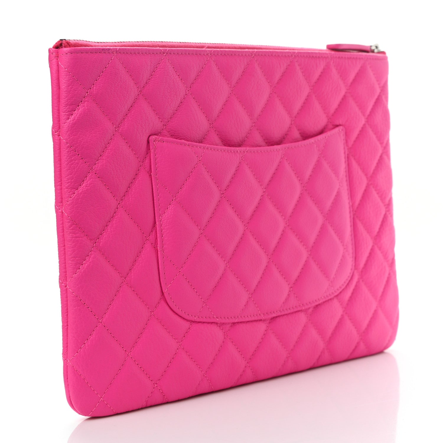 Chanel Goatskin Quilted Medium 2.55 Reissue Cosmetic Case Fluorescent Pink 3 of 8