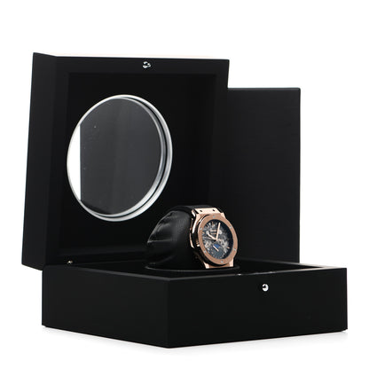Hublot 18K Rose Gold Alligator 45mm Classic Fusion Aerofusion Moonphase Watch Black 517.0X.0180.LR 5 of 5