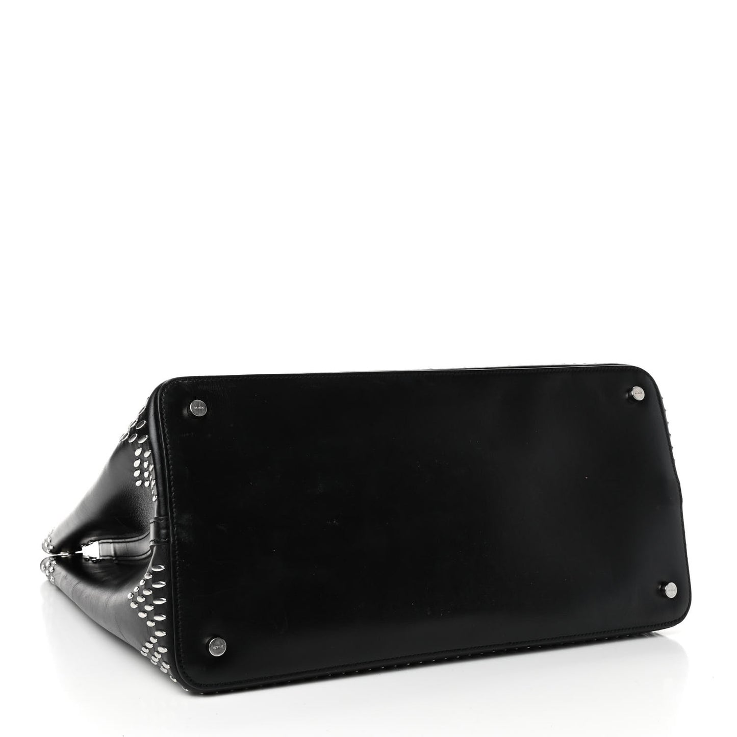 Calfskin Studded Tote Black