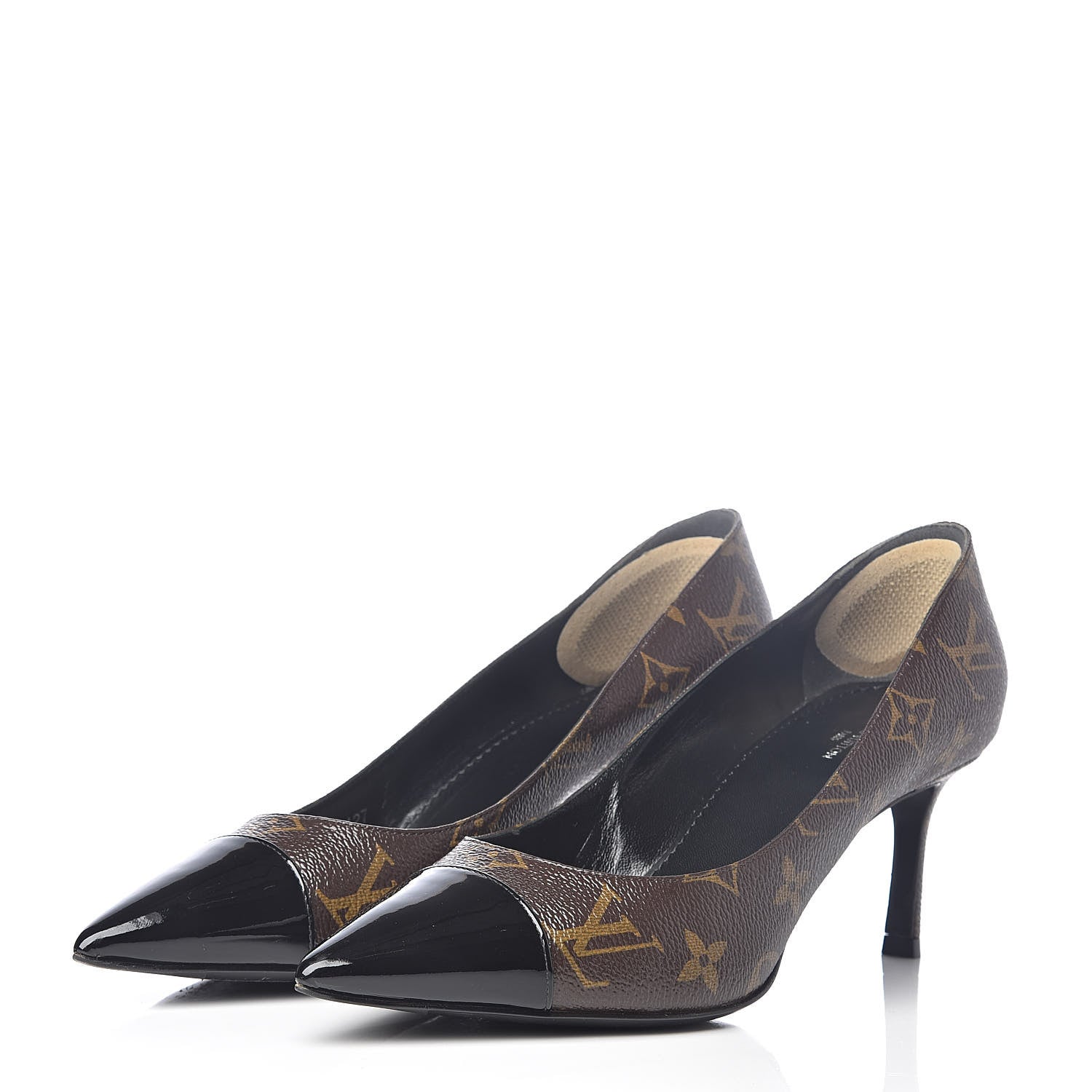Louis Vuitton Monogram Cherie Pumps 38.5 Black 3 of 7