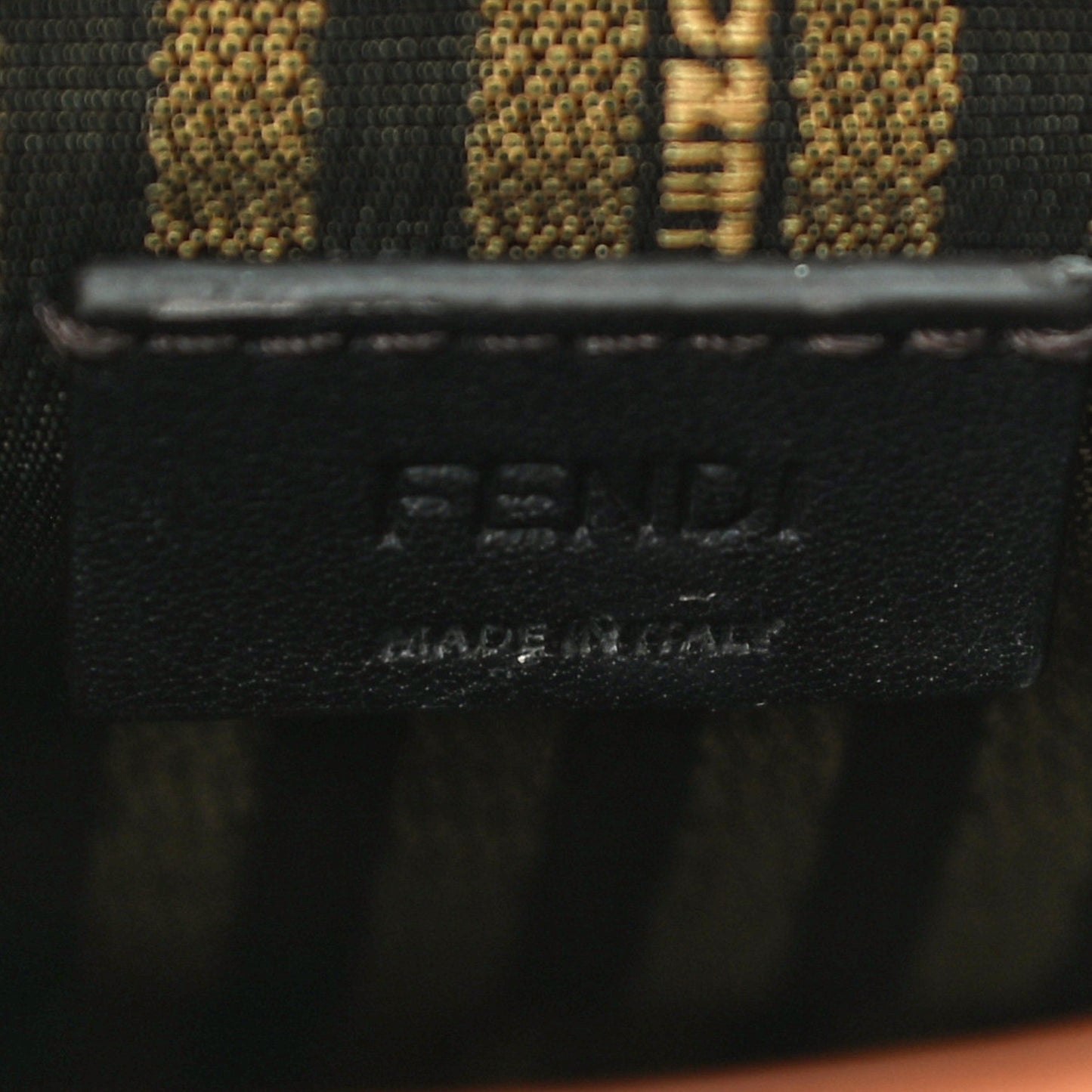 Vitello King Plexiglass Logo Embossed Mini Fendi Sunshine Shopper Tote Cuoio