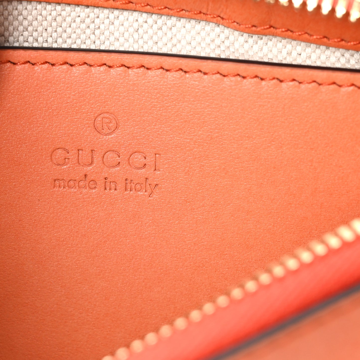 Calfskin GG Matelasse Chain Handbag Deep Orange Natural
