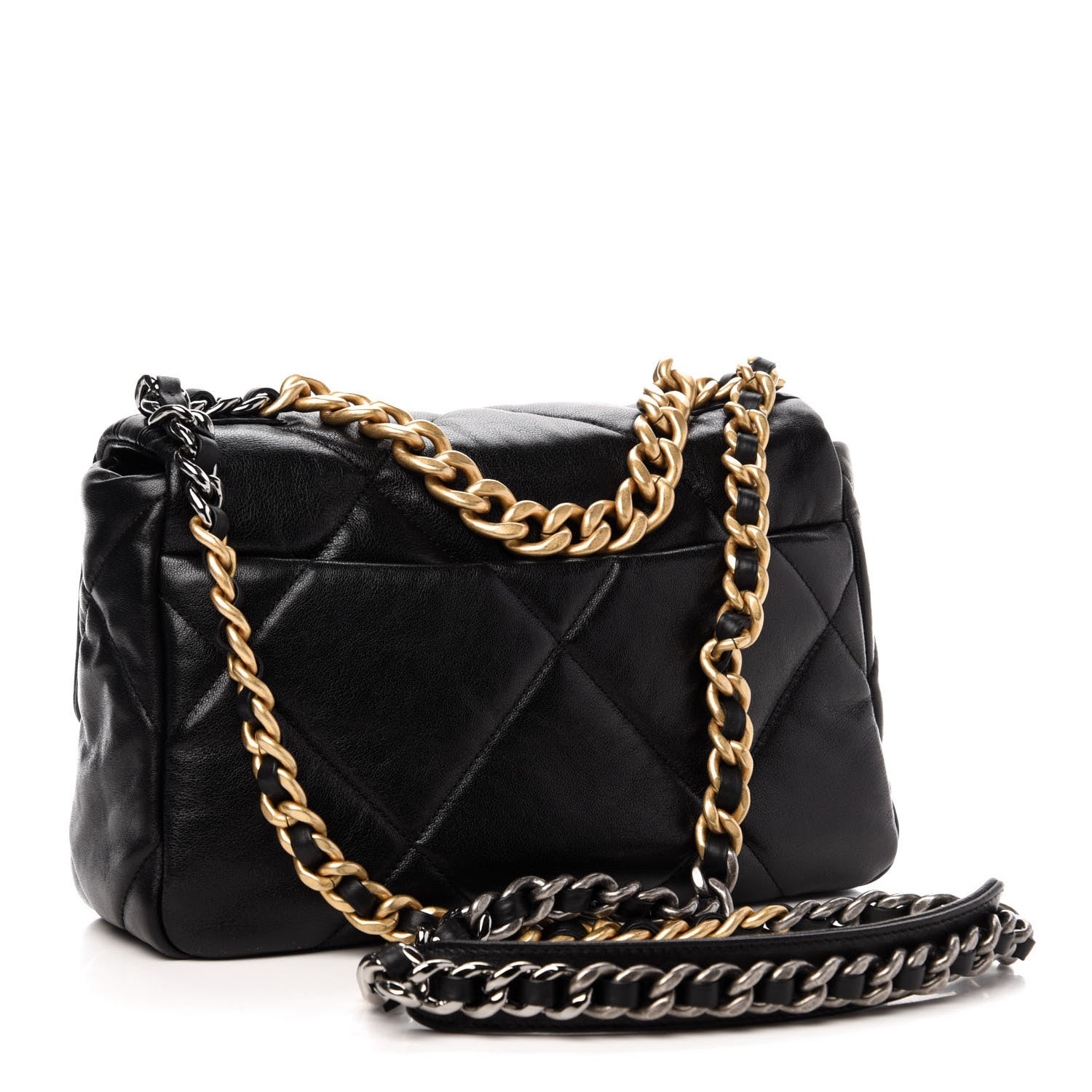 Chanel Lambskin Quilted Medium 19 Flap Black 3 of 11