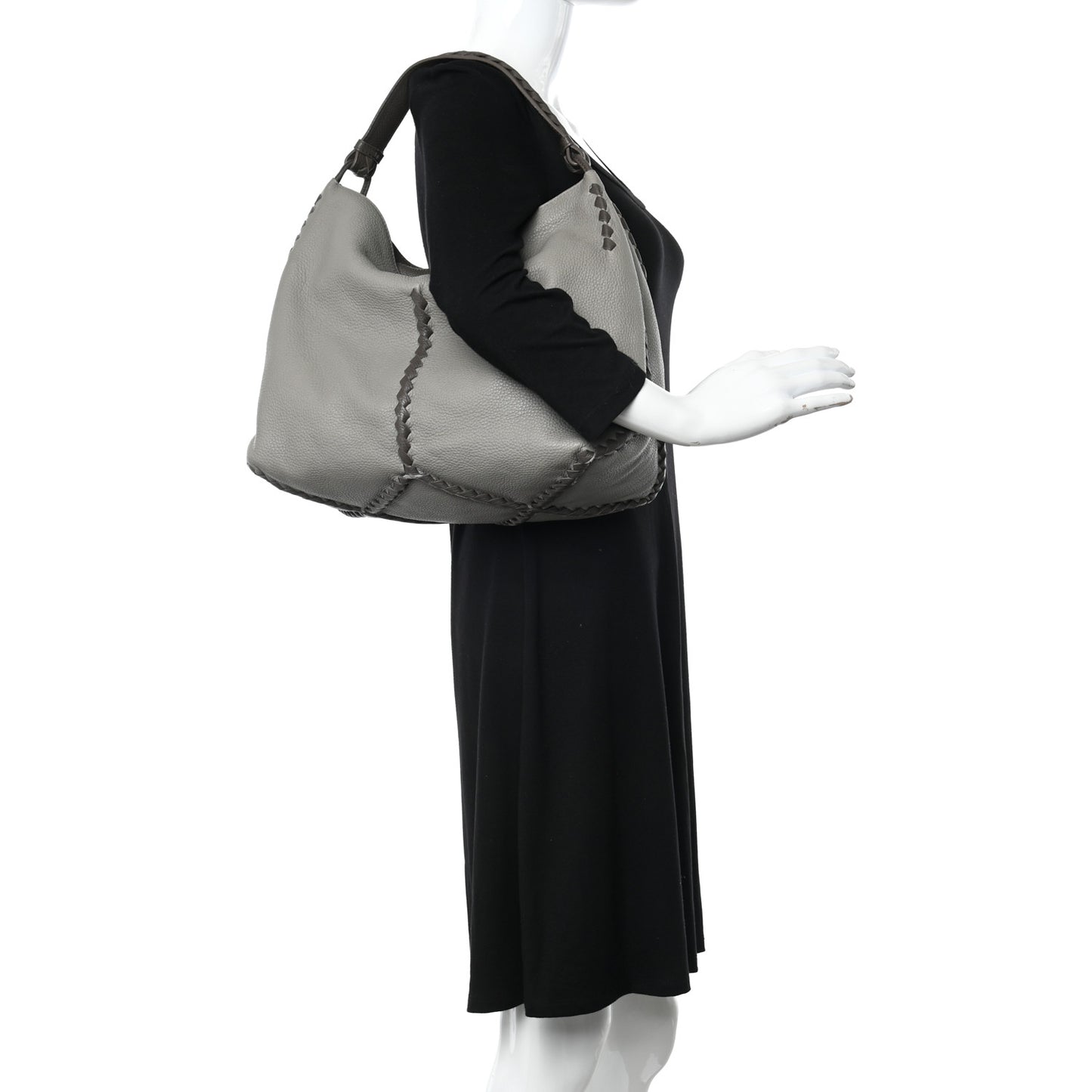 Cervo Lavato Deerskin Hobo Dark Cement New Steel