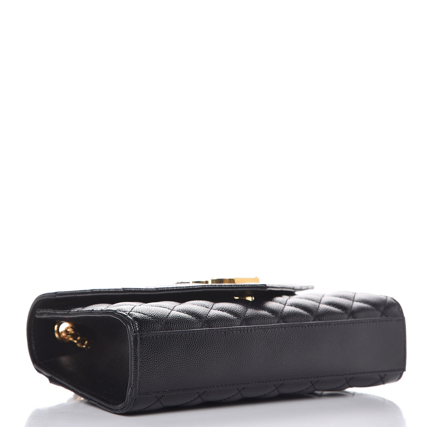 Saint Laurent Grain De Poudre Textured Mixed Matelasse Triquilt Small Monogram Satchel Black 4 of 7