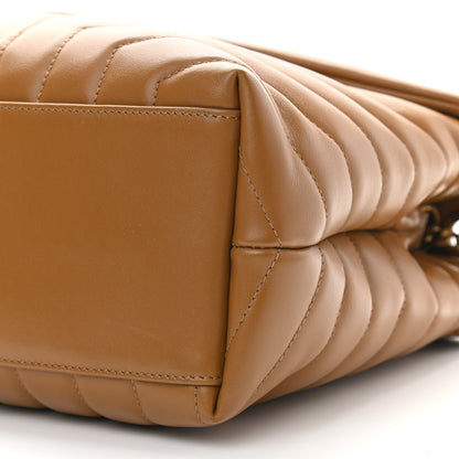 Saint Laurent Calfskin Y Quilted Monogram Medium Loulou Chain Satchel Dark Natural 11 of 13