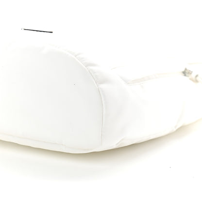 Prada Re-Nylon Vitello Metal Triangle Logo Sling Backpack White 10 of 10