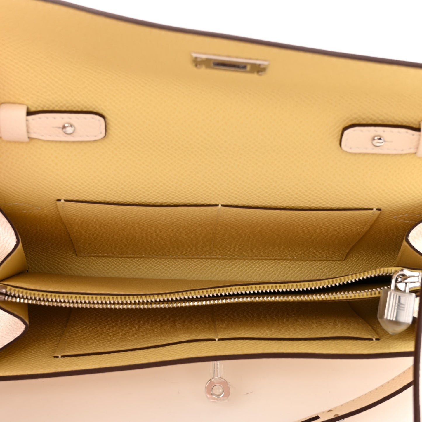 Epsom Verso Kelly Wallet To Go Nata Jaune Poussin