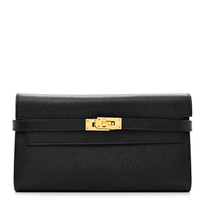 Hermes Epsom Kelly Longue Wallet Black 1 of 8