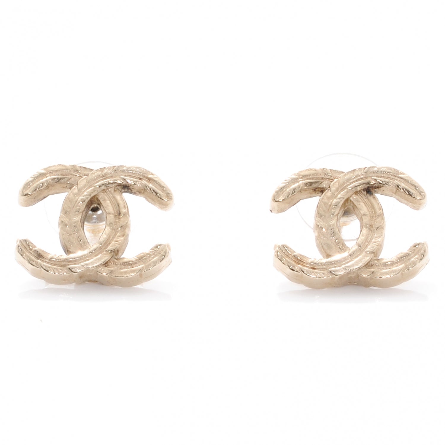 Chanel Feather CC Earrings Gold 1 of 5