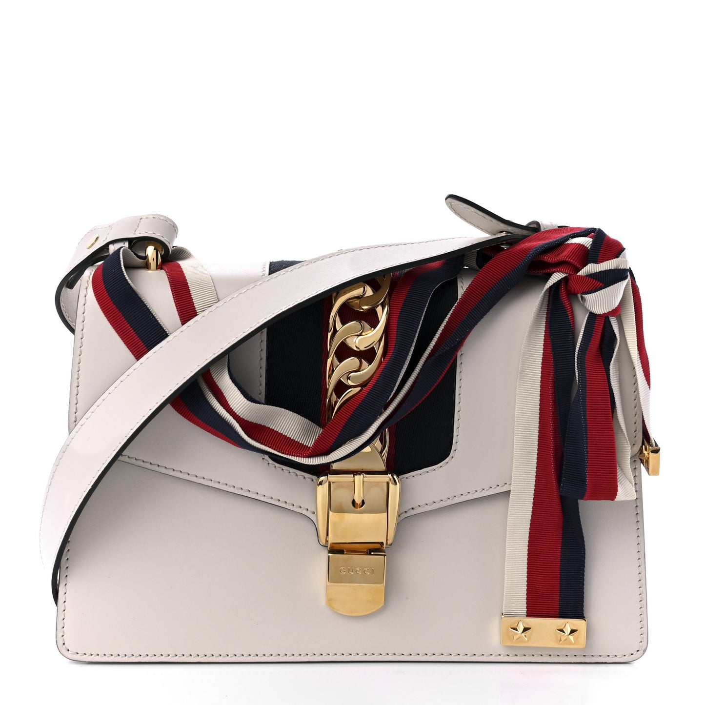 Calfskin Small Sylvie Shoulder Bag Off White
