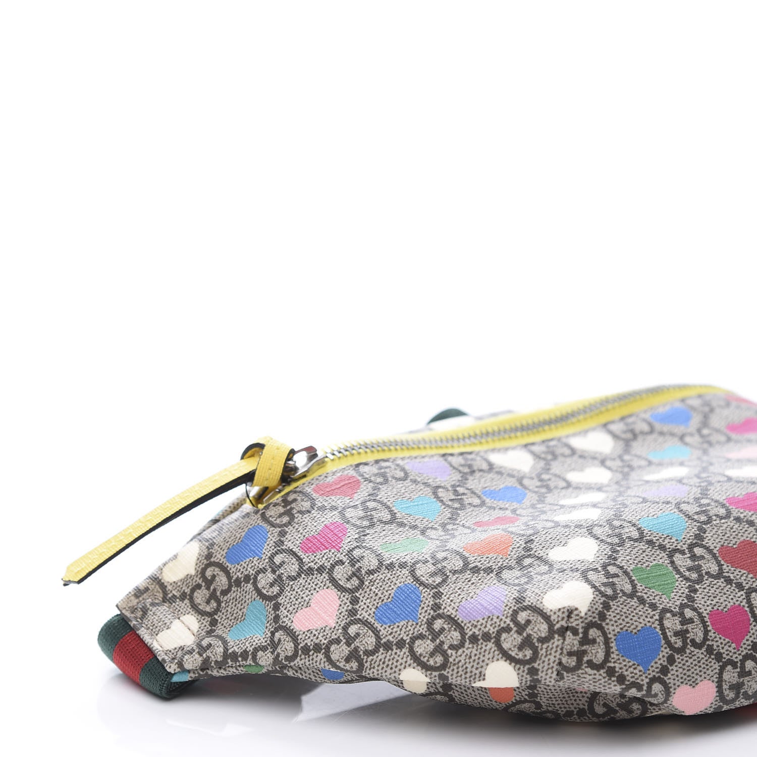Gucci Soft GG Supreme Monogram Hearts Web Childrens Belt Bag Beige Ebony Multicolor Freesia 8 of 10