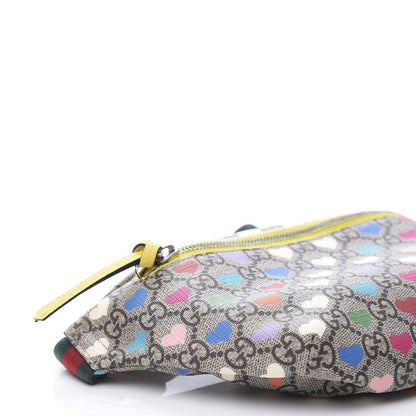 Gucci Soft GG Supreme Monogram Hearts Web Childrens Belt Bag Beige Ebony Multicolor Freesia 8 of 10